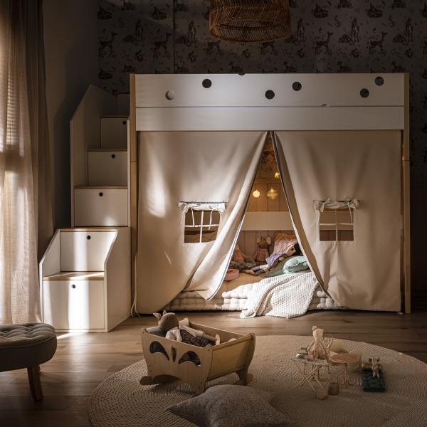 Funflex Hochbett mit Treppe – Doppelbett